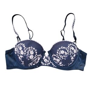 Olga Intimates 36A Black Floral Bra